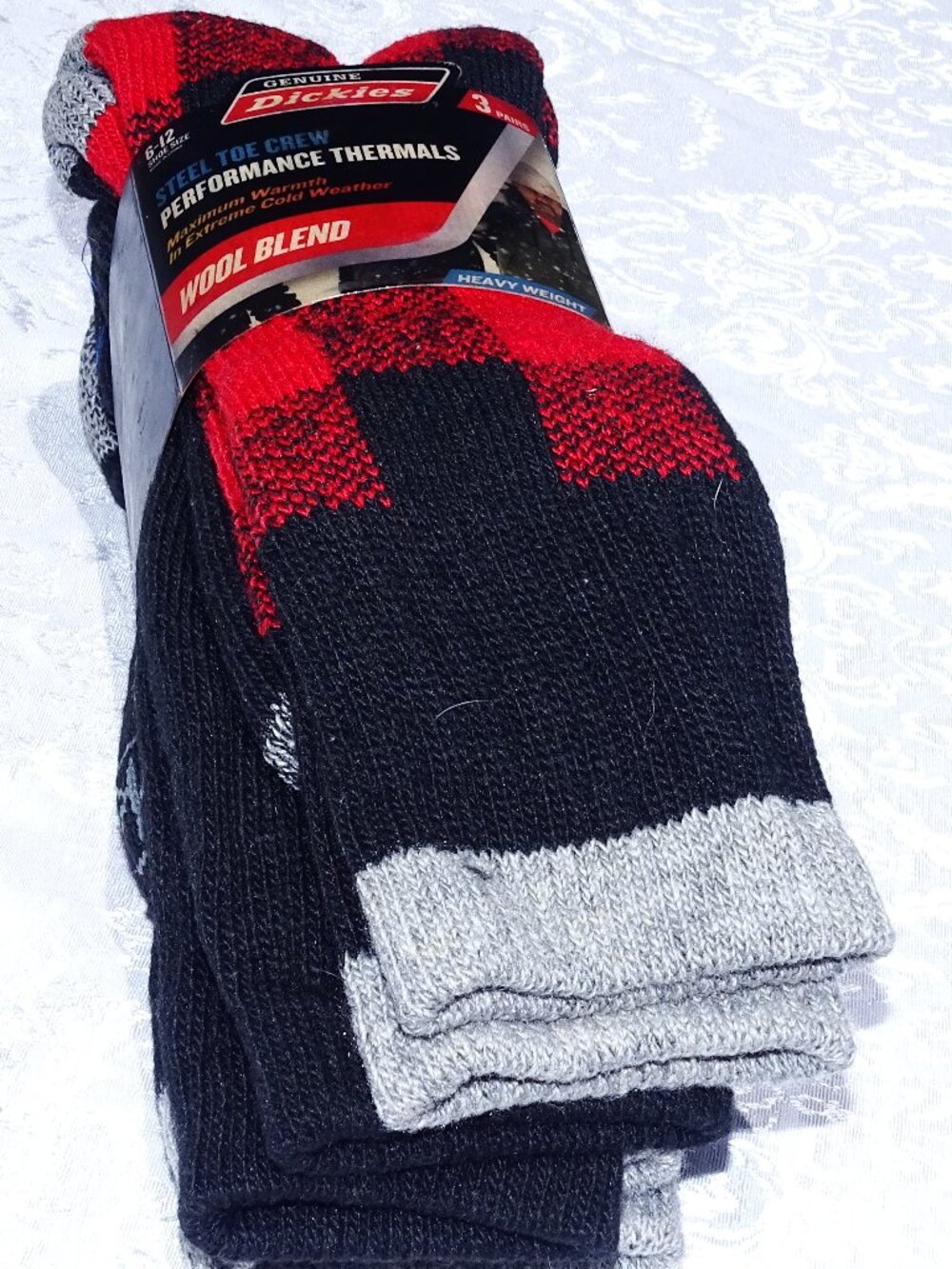 Dickies Steel Toe Crew Wool Blend Warm Socks 3 Pair